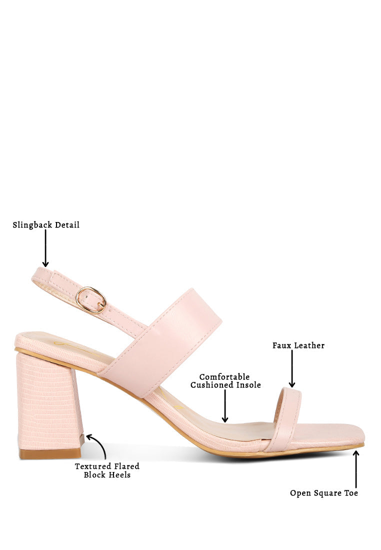 Kirk Elasticated Gussets Block Heel Sandals