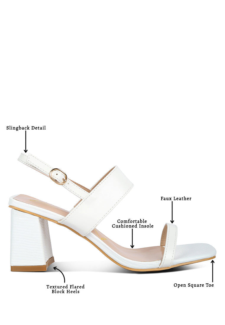 Kirk Elasticated Gussets Block Heel Sandals