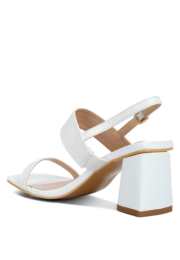 Kirk Elasticated Gussets Block Heel Sandals