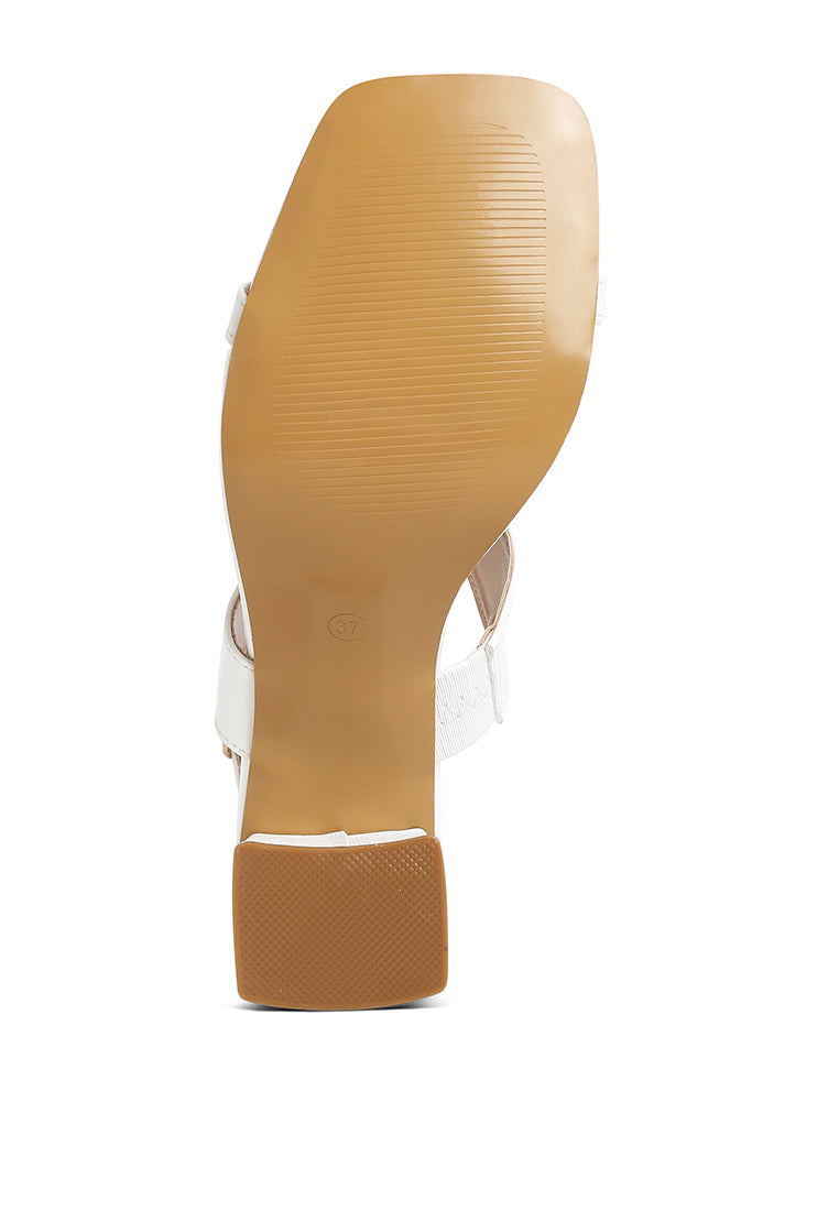 Kirk Elasticated Gussets Block Heel Sandals