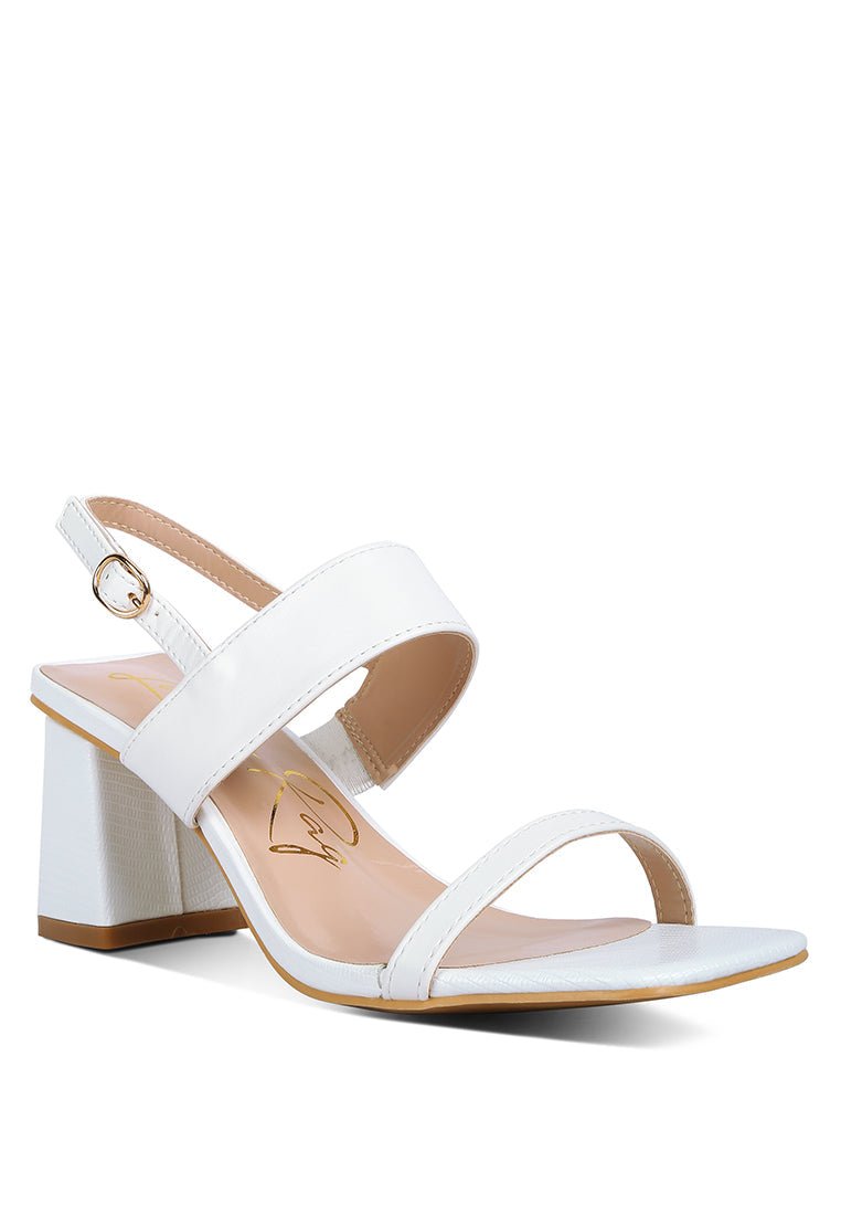 Kirk Elasticated Gussets Block Heel Sandals